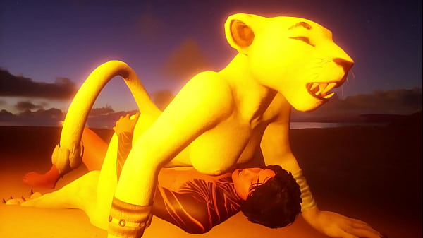 3d卡通*野生動物獅子沙盒– 與日落的島嶼約會