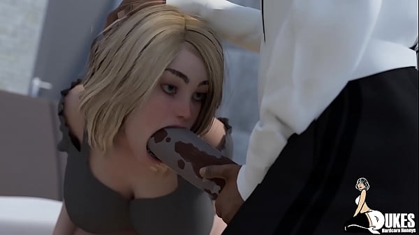 3d卡通*大屁股黑人妻子吮吸雞巴,但卻去亂搞白妞穴